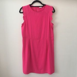Hot Pink Ruffle Sleeve Dress